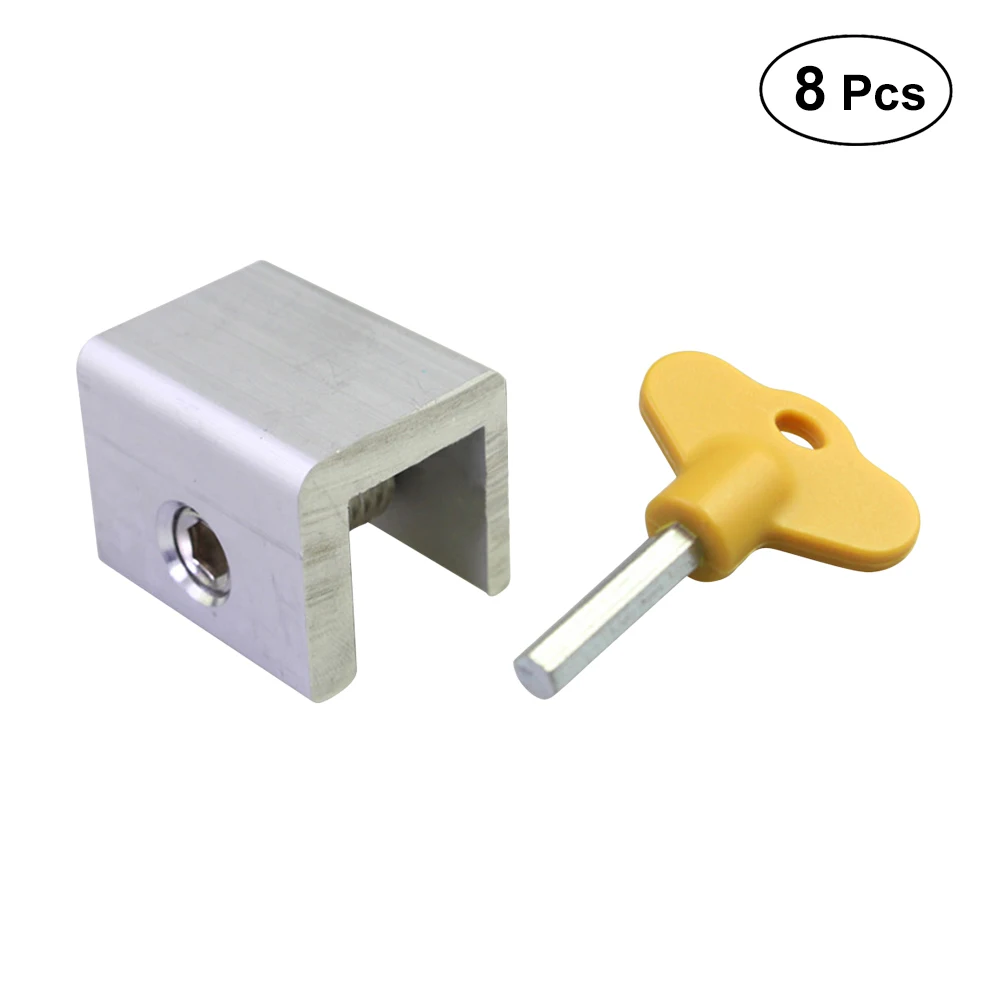 8PCS Adjustable Sliding Window Locks Aluminum Alloy Window Door Frame