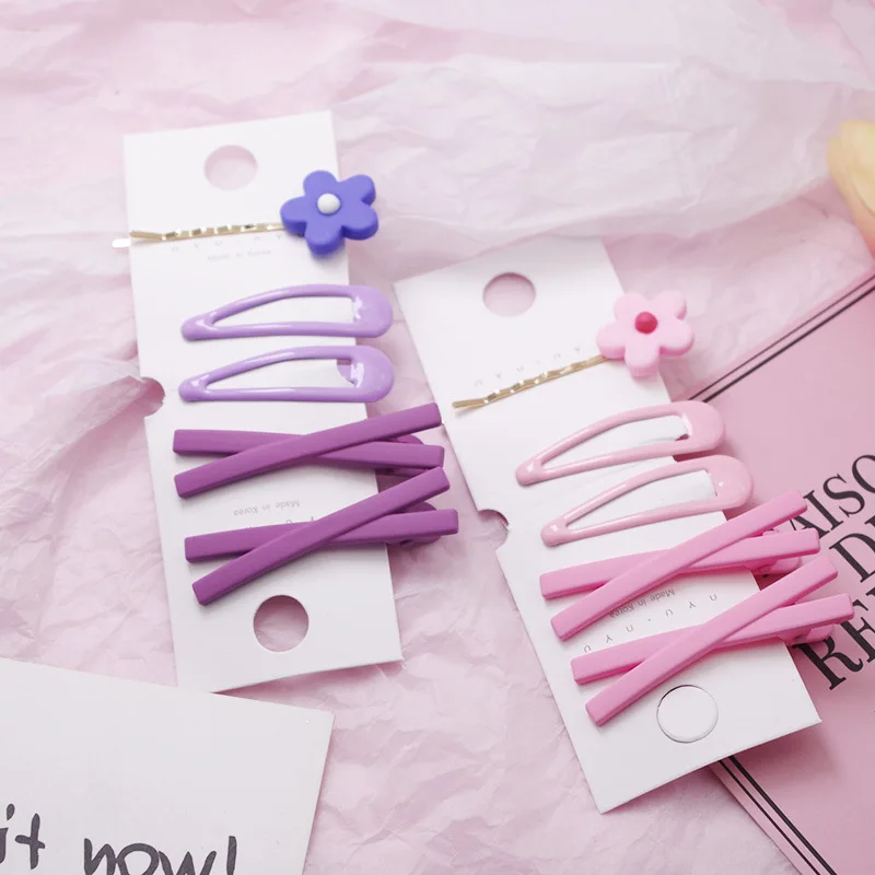 5pcs/lot Hair Clips for Baby Girls Hairband Foil Sequins Hairpins Barrettes Cute Baby Hair Accessories