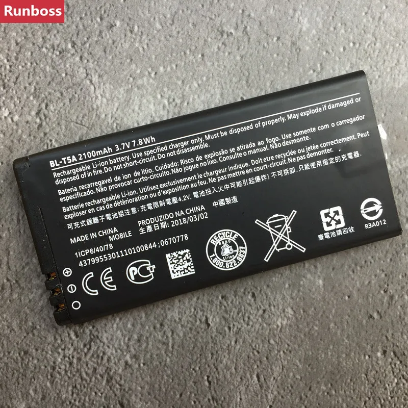 Аккумулятор для Nokia Microsoft Lumia 2100 550 730 735 Superman RM1038 RM1040 738 мАч|Аккумуляторы мобильных