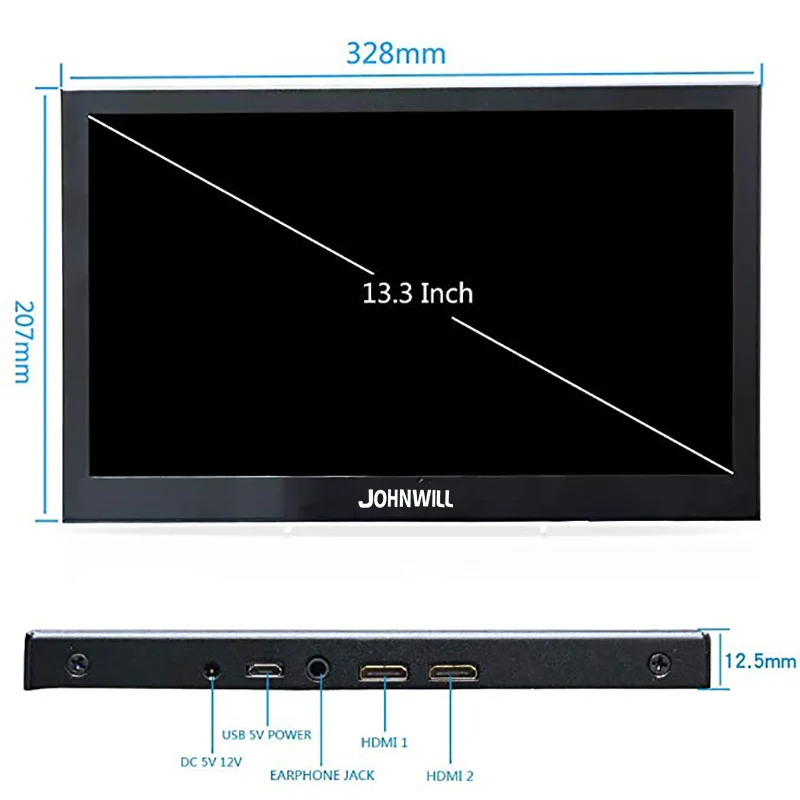  13.3 inch 2560x1440 Portable Monitor pc for PS4 Windows 7 8 10 Full HD LCD 2K HDMI IPS Screen gamin