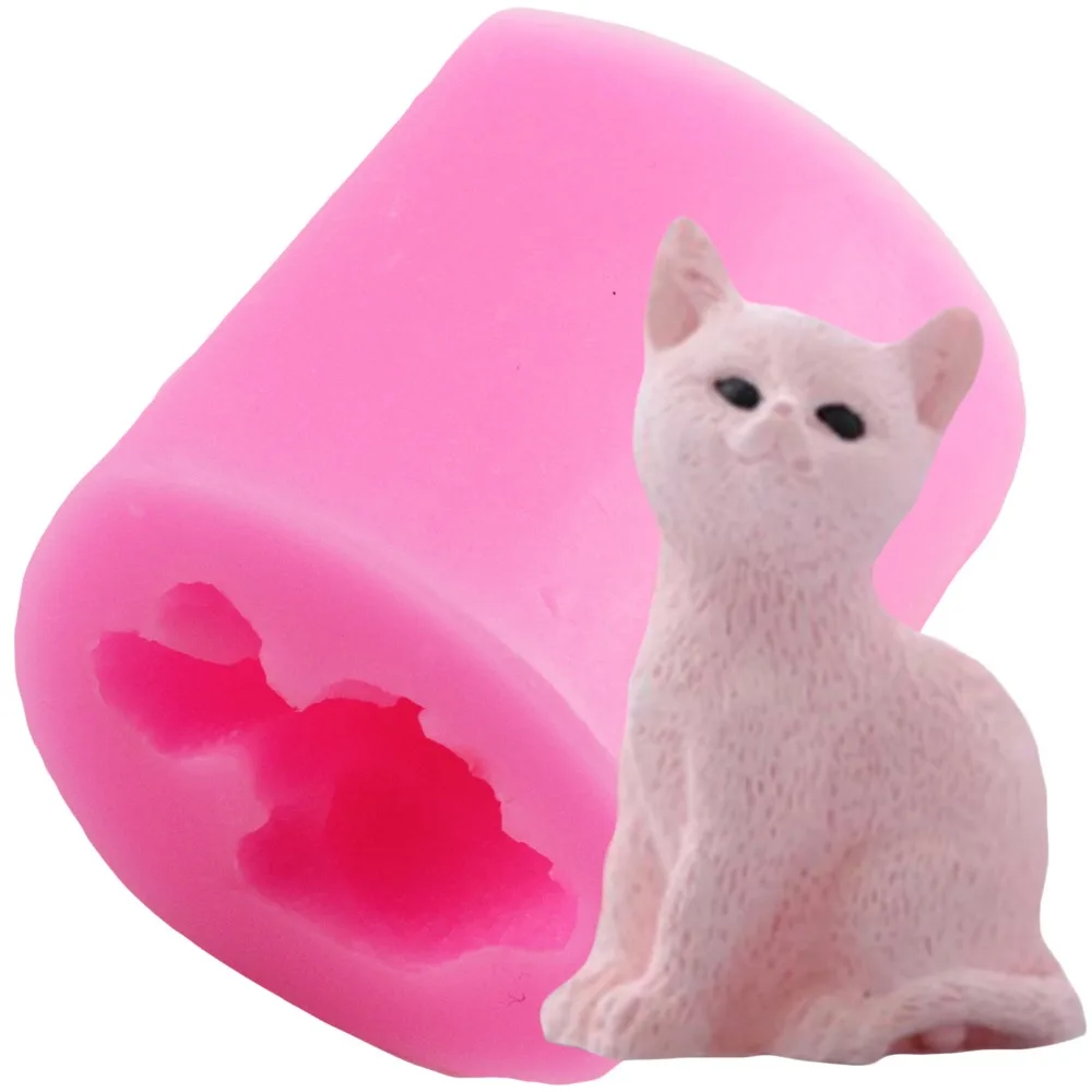 

3D Kittens Silicone Fondant Cake Molds Cat Chocolate Candy Mold Cupcake Decorating Baking Tools Candle Soap Resin Clay Mould