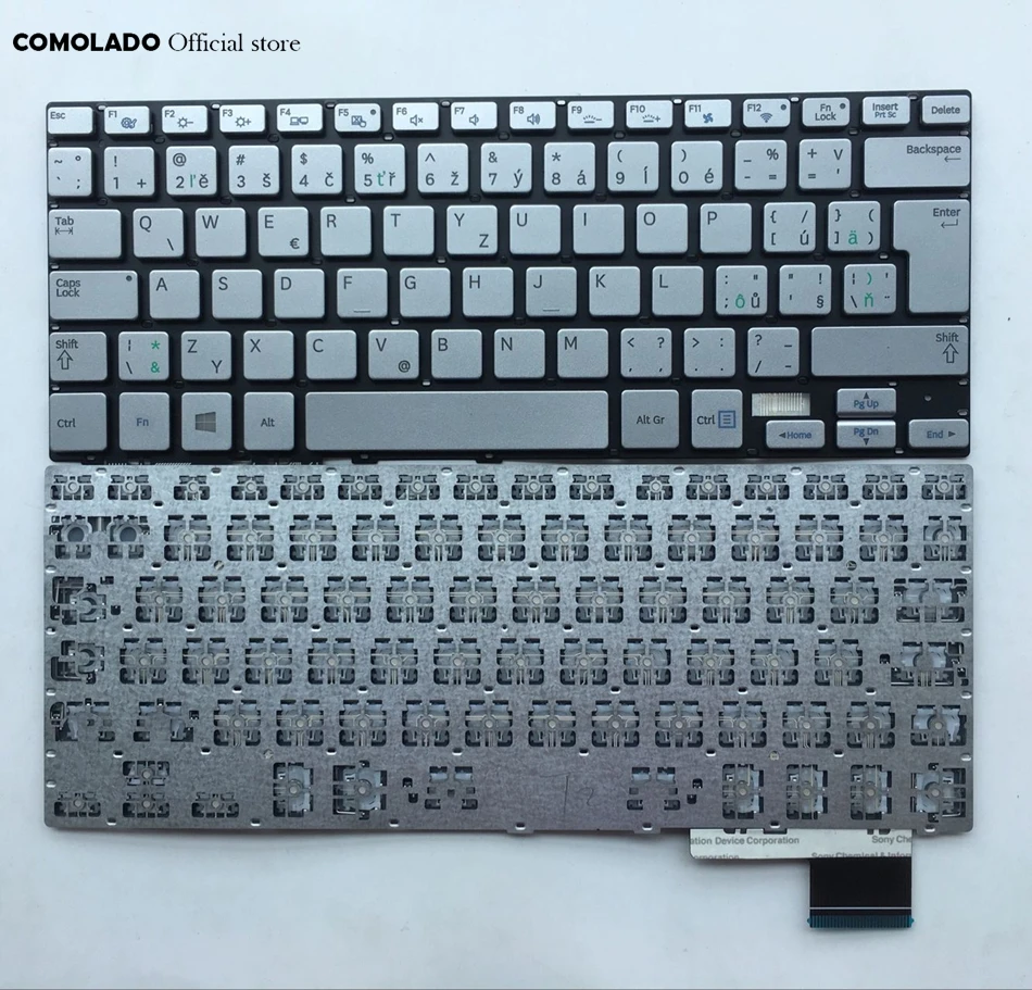 CZ Czech keyboard For Samsung 730U3E NP730U3E 740U3E NP740U3E sliver laptop keyboard CZ layout