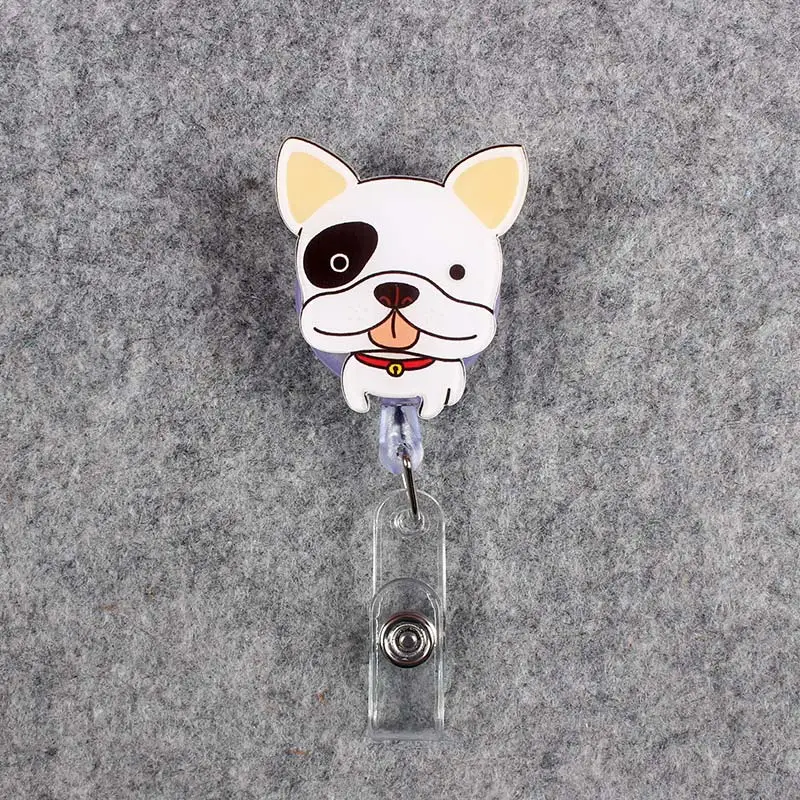 15 Kind Style Cute Funny Dog Retractable Creative Badge Reel Students Nurse Exhibition Enfermera Name Card Chest PVC Card Holder