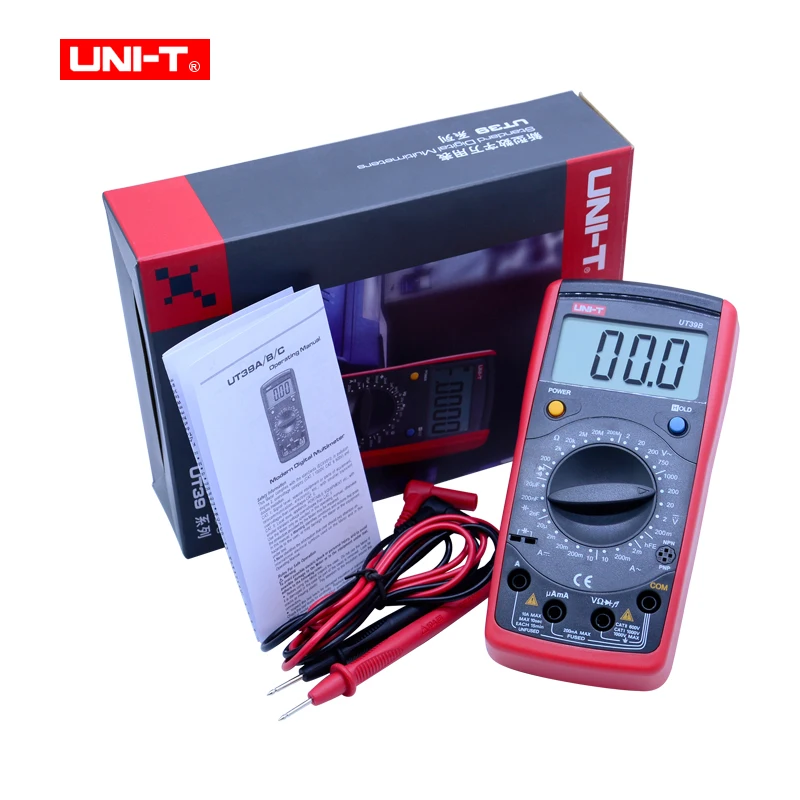 

UNI-T UT39B Handheld Digital Multimeters digital meter w/ Inductance & Temperature Test LCR Meter