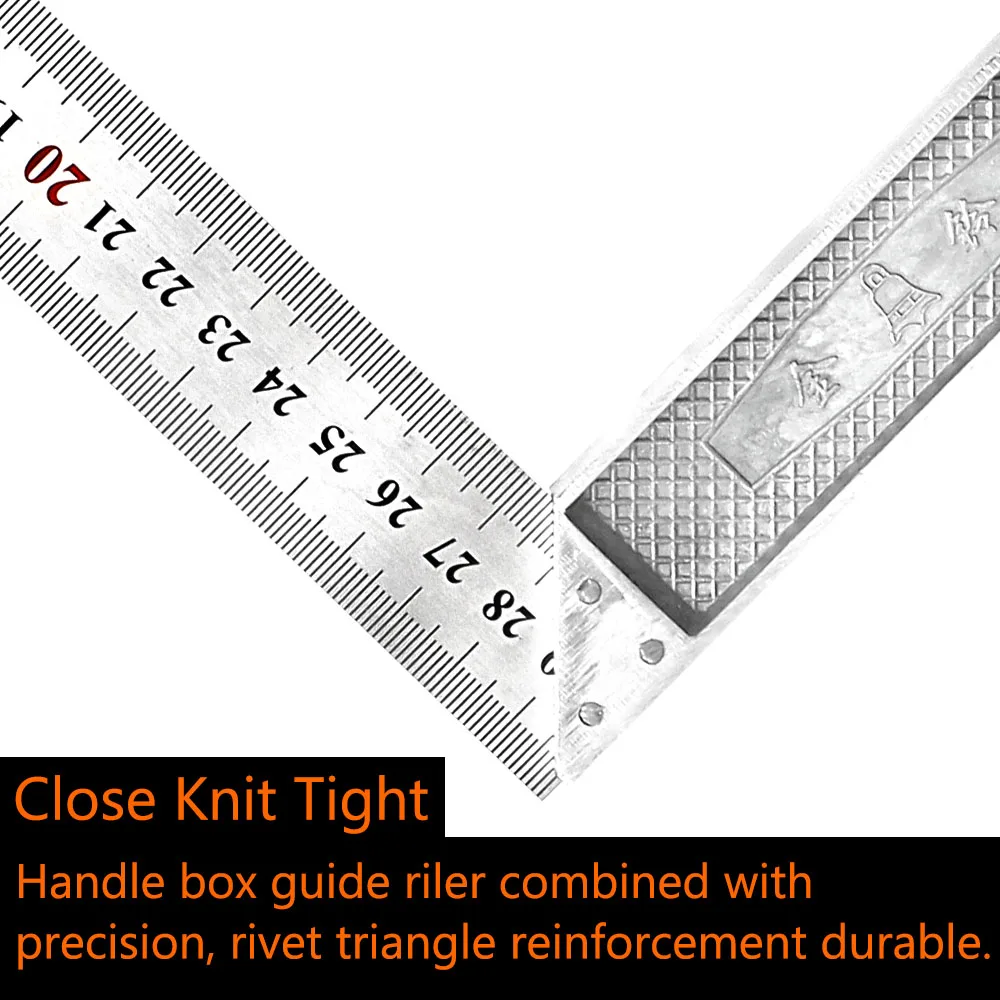 DIYWORK 30CM 90 Degrees Metal Steel Engineers Try Square Set Wood Measuring Tool Measurement Instrument Right Angle Ruler