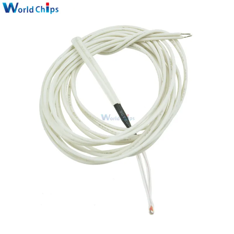 

5pcs 100k Ohm NTC 3950 Thermistor Heat Temperature Sensor with 1m Wire For RepRap 3D Printer Bed Hot End