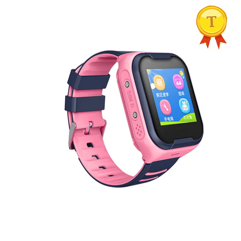Новое поступление, детский подарок, видео звонок, Смарт часы, gps локатор, трекер, анти-потеря, безопасный SOS gps, детские часы, телефон для IOS Android - Цвет: pink