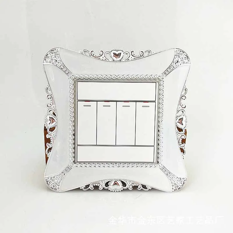 

Square Resin Single Light Switch Socket Finger Plate Panel Cover Hot for Home Decoration Wall Sticker mural10