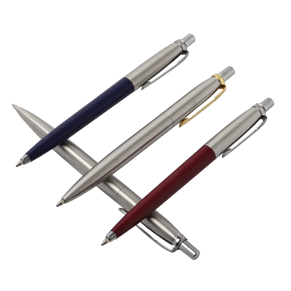 

5PCS Baikingift Metal Ballpoint Pen Press Style Commercial Gift Pens For School Office Core Automatic Ball pen Unisex Pen 0.7mm