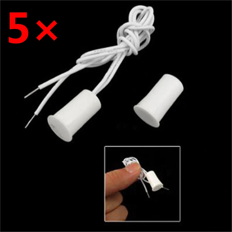 traffic light 5 Pair Wired Door Window Sensor Recessed Magnetic Contacts Security Reed Switch Alarm For Home Security Alarm White Hot Sale sos alert device