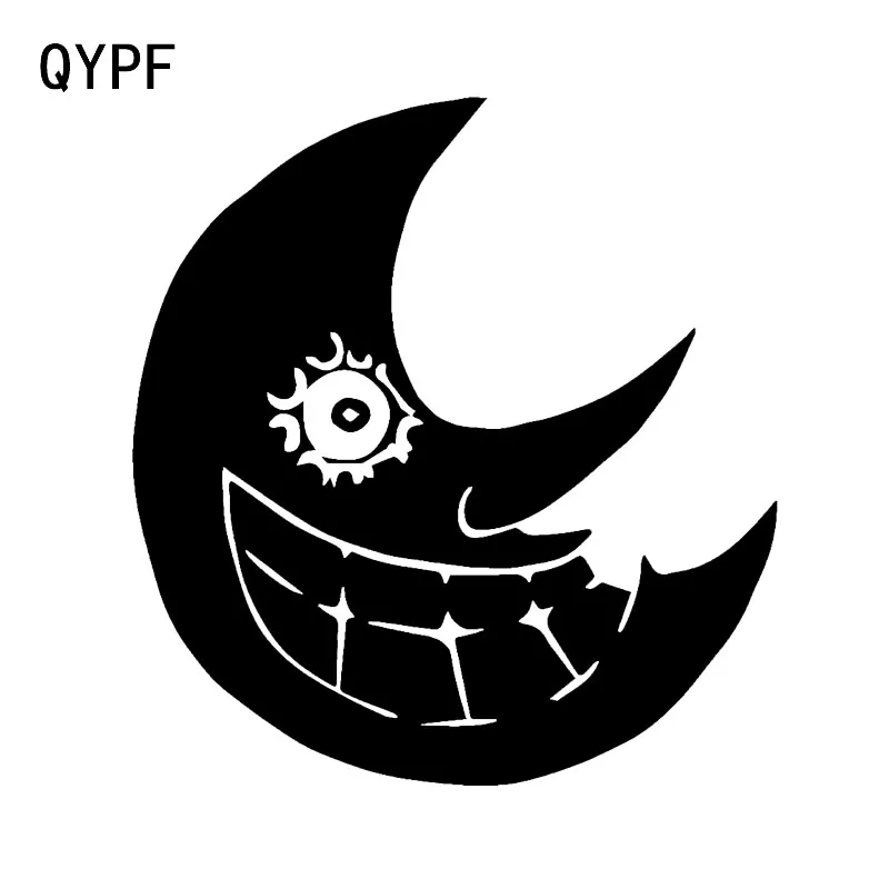 

QYPF 11.4*12.2 Funny Moonlight Halloween Ghost Car Sticker Decor Vinyl C16-2302
