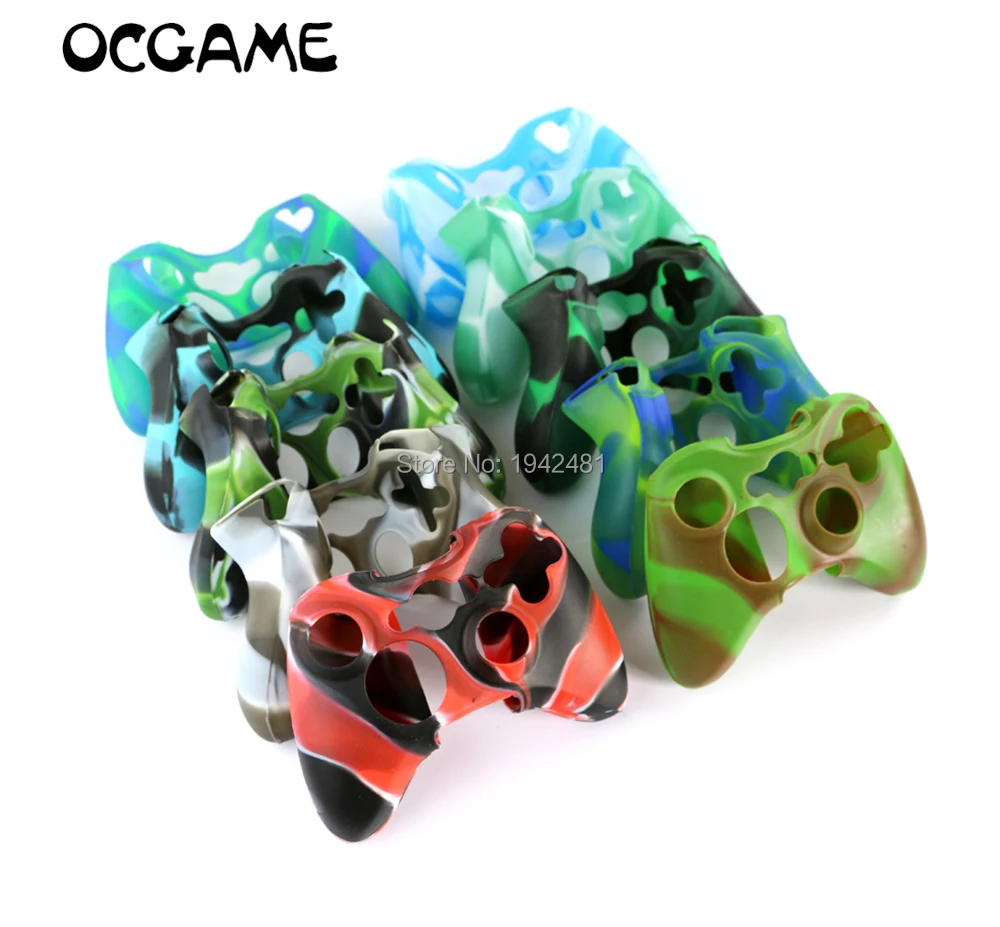 

OCGAME 2pcs/lot Camouflage Silicone Cover Joystick Gel Skin Soft Protective Case for xbox360 Xbox 360 Wireless Controller