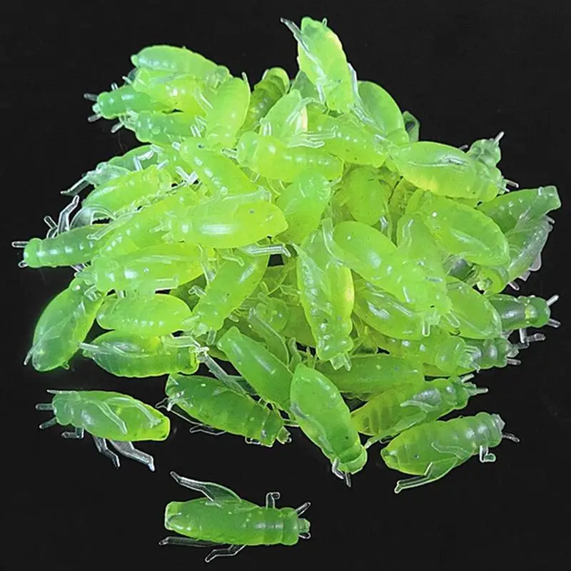 

10Pcs Silicone Soft Grasshopper Shape Bait Fishing Lure Color Random