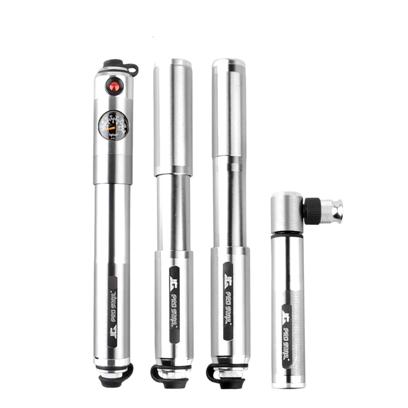 4 Styles Mini Bicycle Pumps with Gauge 100 PSI High Pressure Pump Hose