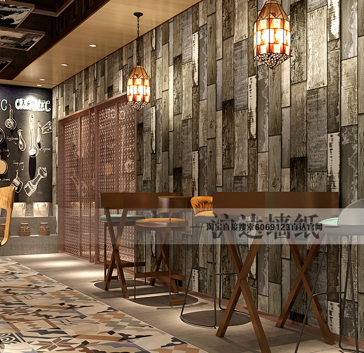 Bacaz ПВХ винил Винтаж текстура древесины обои рулоны для Спальня Кофе Кафе 3d стен