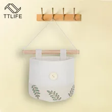 Cotton Linen Storage Hanging Bag Wall Storage Bag Cloth Dormitory Door Hanging Storage Bag Hanging Bag Useful Practical Deco