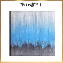 Hand painting blue high quality abstract painting oil painting decoration home modern fashion style, hotel lobby sofa low price modern nordic fabric home lobby wooden sofa set design for space saving apartment japan style