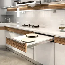  Cabinet Kitchen Retractable Function Dining Table / Folding / Pulling / Pulling Extension Dining Table / Table Rail Accessories 