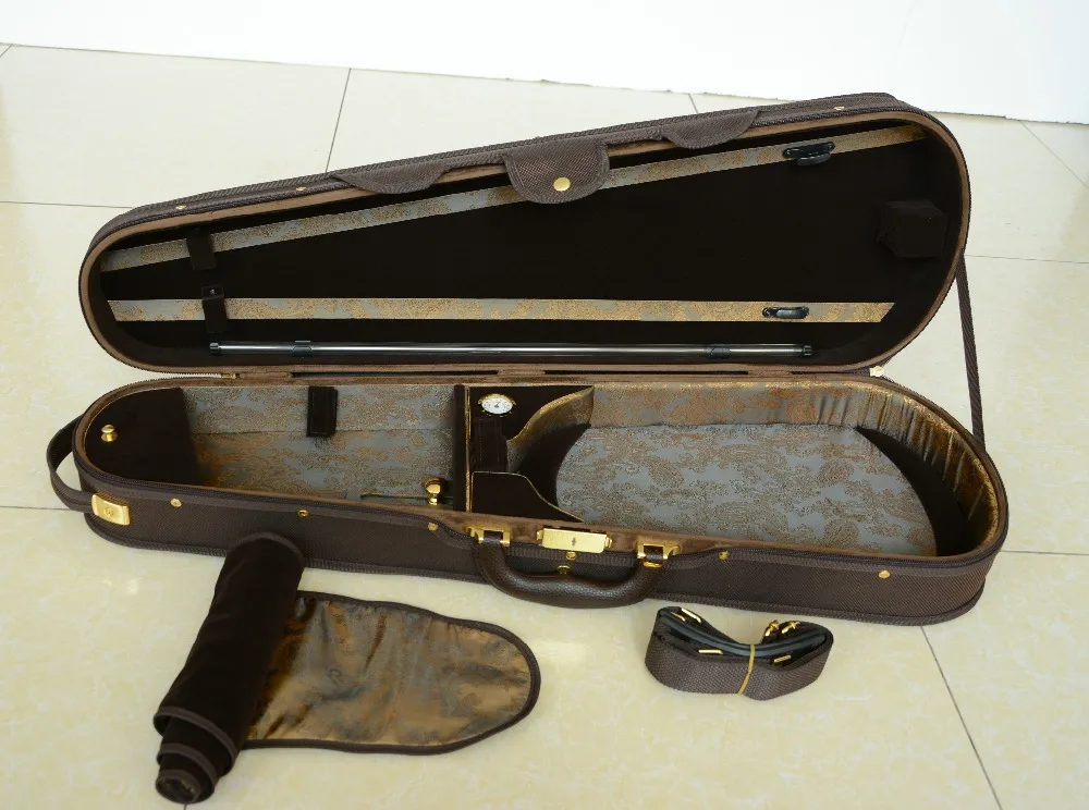 

Luxury Wooden Viola Case Sturdy&Durable 3.33kg Adjustable from 15''-16.5'' Viola Coffee Color!