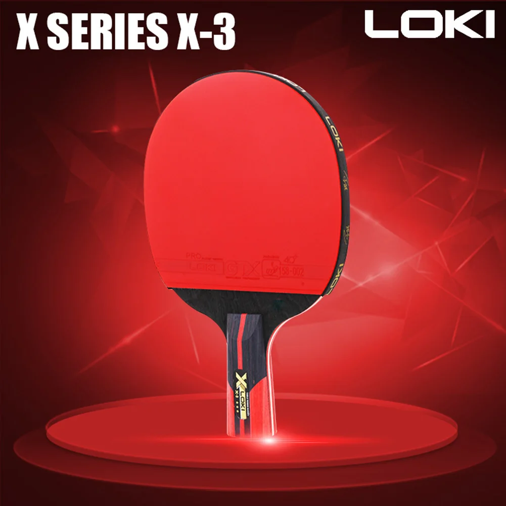 LOKI X3 5-фанерные захватывающие ракетки для настольного тенниса высокая эластичность Губка резиновая ракетка для пинг понга с ракеткой для начинающих