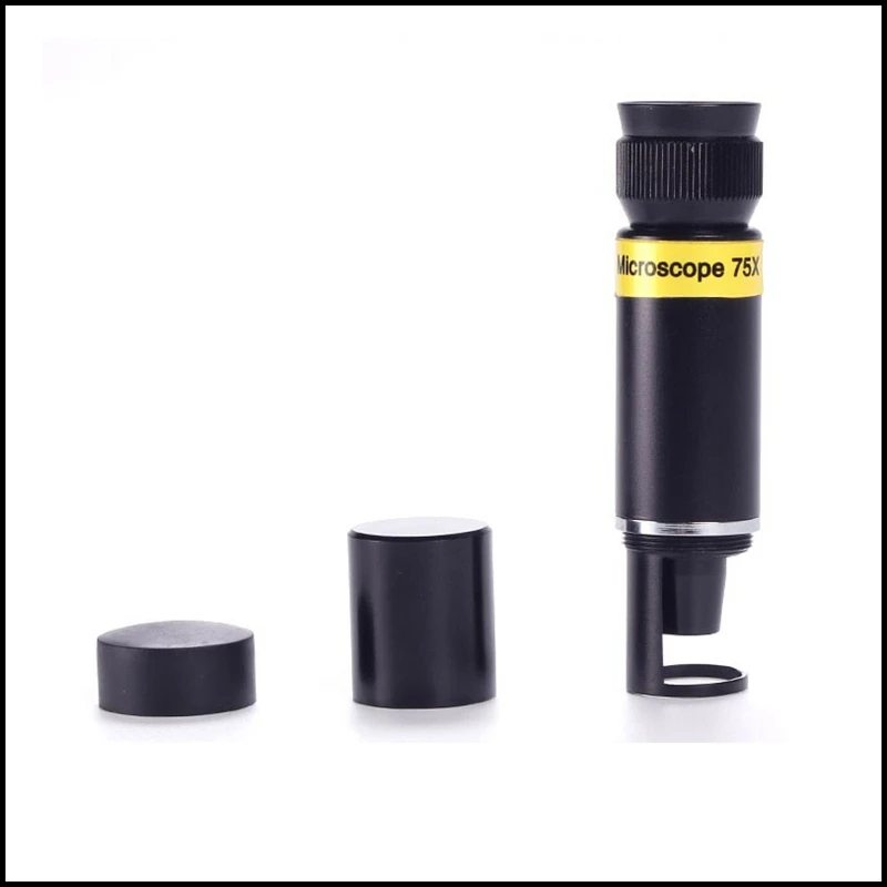 Free Shipping 75x Pocket Mini Handheld Jewelry Microscope 75x Magnifier