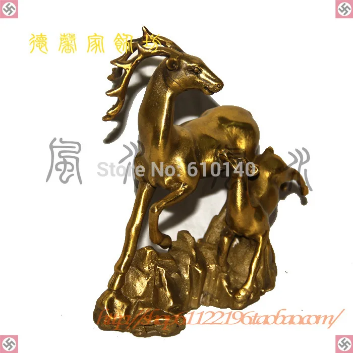 

Copper ornaments blessing Lucky evil town house entrance Ping mother deer