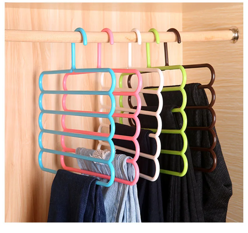 Многофункциональная пятислойная вешалка для брюк сушилка креативный современный домашний шкаф для одежды ванная карамельный цвет пластиковый галстук сушилка
