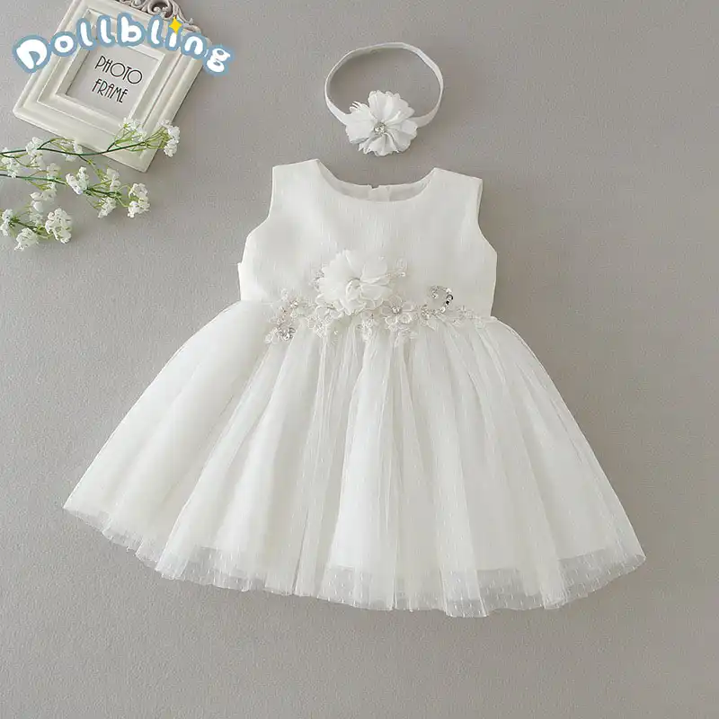 baby girl white party dress