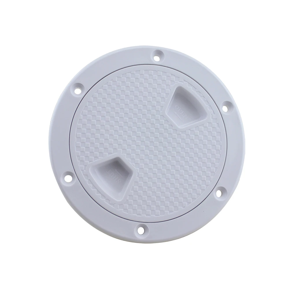 

Plastic Marine Boat RV White Round 4" 6" 8' Access Hatch Cover Screw Out Deck Inspection Plate