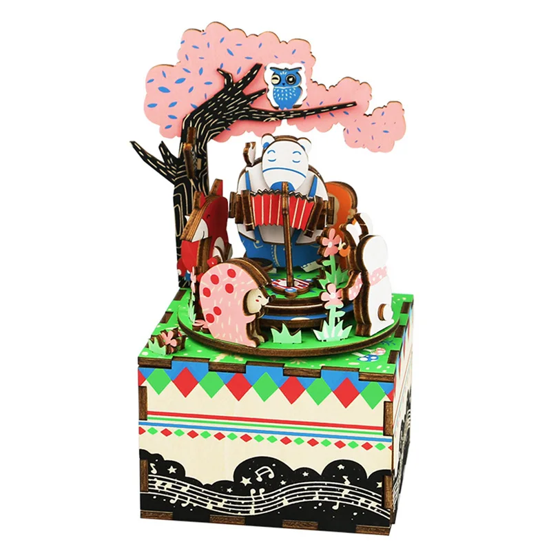 Robud детский подарок лес концерт Music Box DIY сборки деревянные музыкальные обучения