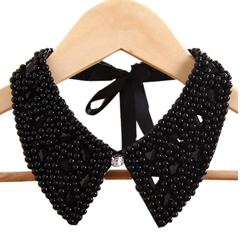 

Handmade jewelry new vintage fashion crystal collar necklace pendent lace beads pearls neck collars accessories wholesale gift