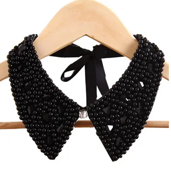 

Handmade jewelry new vintage fashion crystal collar necklace pendent lace beads pearls neck collars accessories wholesale gift