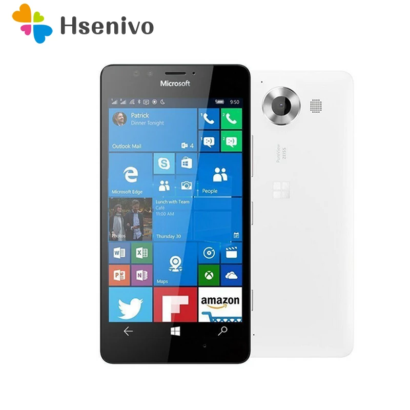 Lumia 950 Nokia microsoft разблокированный мобильный телефон Windows 10 4G LTE GSM 5,2 '20MP wifi gps Hexa Core 3 ГБ+ 32 Гб