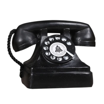 

Retro resin craft ornaments Photography retro props Dirty to do the old landline phone home office furniture decorati