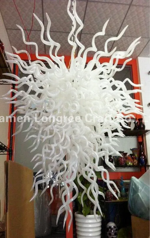 

Modern New Design Indoor Art Decorative LED Light Source Dale Chihuly Style Blown Glass Shade Factory Lighting Chandelier