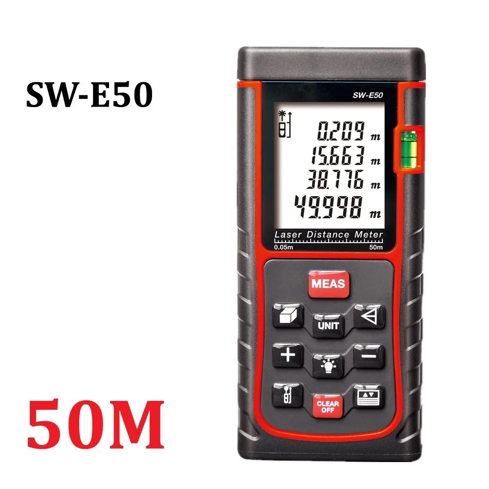 50M Laser Measure Laser Distance Measurer with Pythagorean Mode Area Volume font b Calculation b font