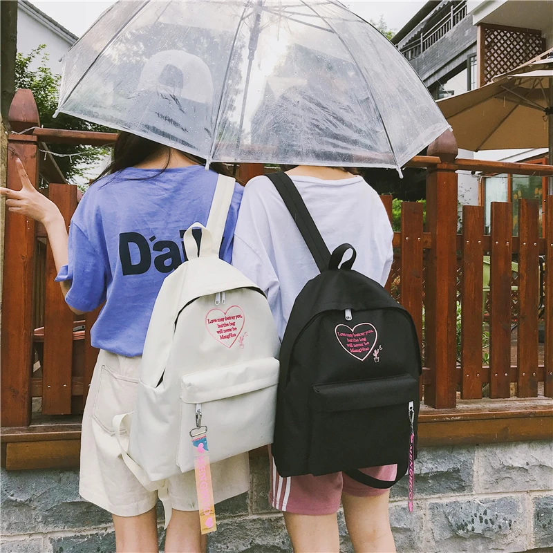 Menghuo Fashion Ribbon Backpack Women Nylon School Bags for Teenage Girls Embroidery Practical Functional Travel Female Backpack (31)