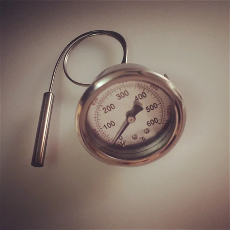 

Pizza Furnace Stainless Steel Thermometer Pointer Temperature Display 0-500 Degree Metal Disk Meter High Temperature Resistance