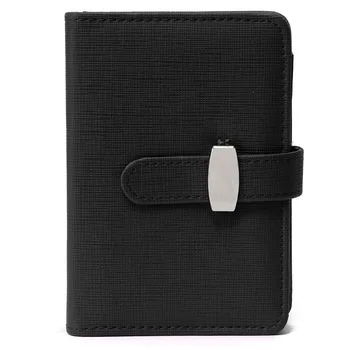 

Fashion Modern Business Design A7 Personal Organiser Planner PU Leather Cover Diary Notebook School Office Stationery (Black)