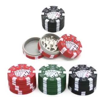 

40mm 3 Layers Poker Chip Style Herb Herbal Tobacco Grinder cig Grinders