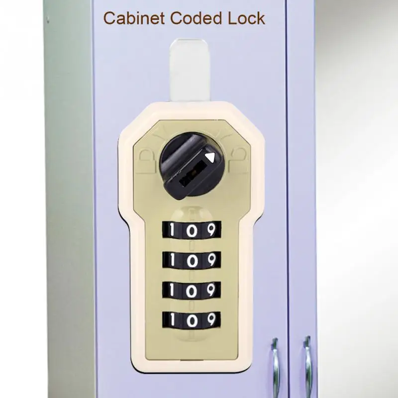 

4 Digit Code Locker Lock Combination Electronic Cabinet Lock Password Security Coded Lock with Key cerradura inteligente