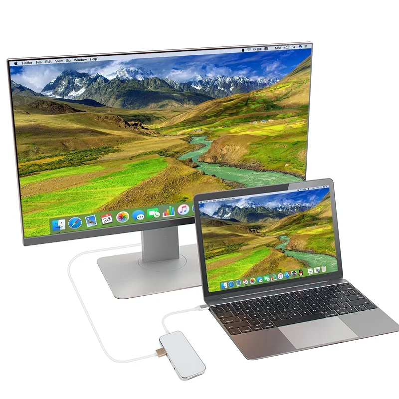 Amkle 7in1 USB C Hub Type 4K HDMI адаптер PD SD/TF кардридер 3 5 мм MIC HUB Thunderbolt для MacBook Dell Xiaomi|video hdmi|for