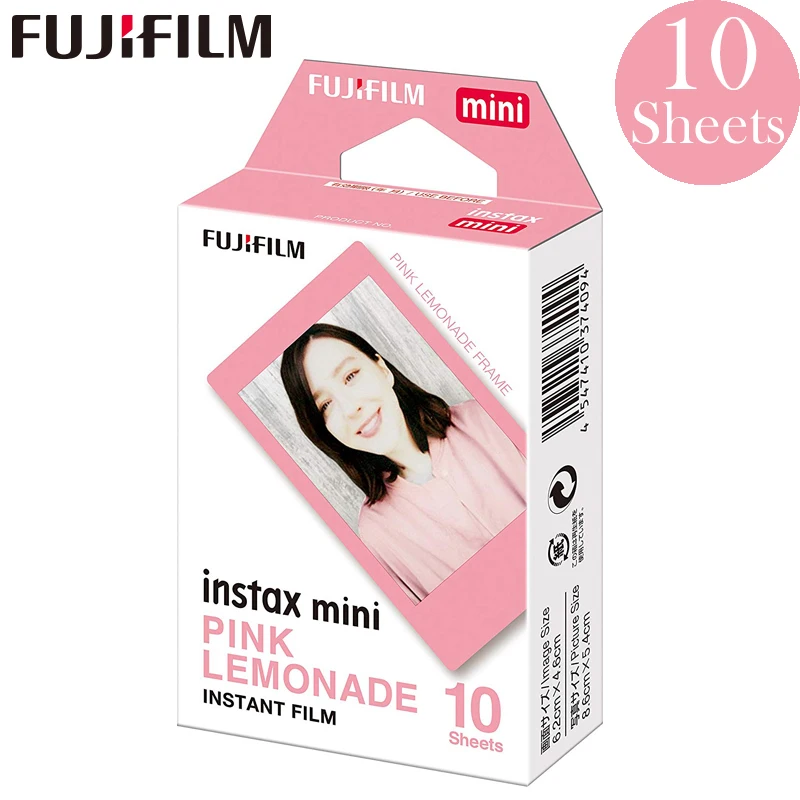 

Fujifilm Instax Mini 8 9 Film Pink Lemonade Fuji Instant Photo Paper 10 Sheets For 70 7s 50s 50i 90 25 Share SP-1 2 Camera