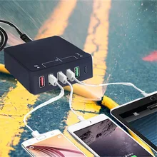 

USB Type C Charger for Powering Multiple iPhone IPad Android Quick Charging 3.0 Travel Wall Charging Station 6-Port with US Plug