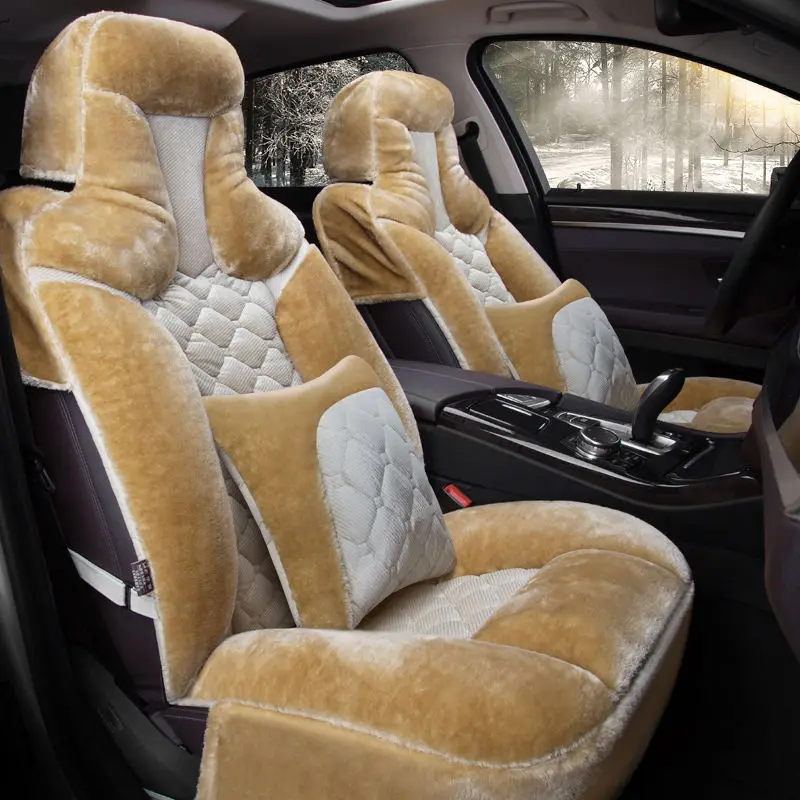 Winter Plush Car Seat Cover Cushion For Porsche Cayenne SUV Cayman Macan pad auto seat cushions Free Shipping | Автомобили и