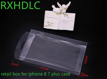 

New hot no print Clear PVC Retail Package for iPhone 7 7 Plus Blank Universal Packing Box Bag for iPhone 8 8plus phone case