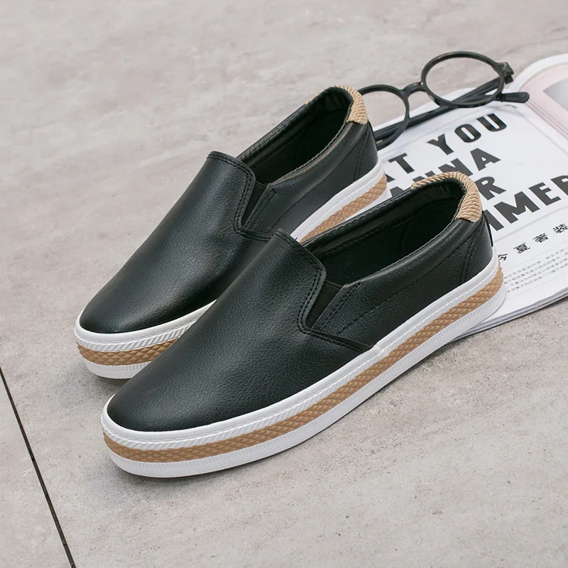 

2019 Koren versin of the new shes flat boom set of studets csual breaable shos shoes