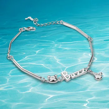 

New shelves, 925 sterling silver bracelets, delicate and lovely mickey M rabbit bracelets, Buzz personal elegant female jewelry