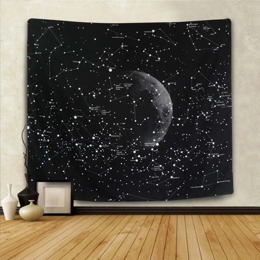 

Polyester 12 Constellation Tapestry Mandala Space Planet Hanging Wall Tapestries Decoration Set Beach Tow