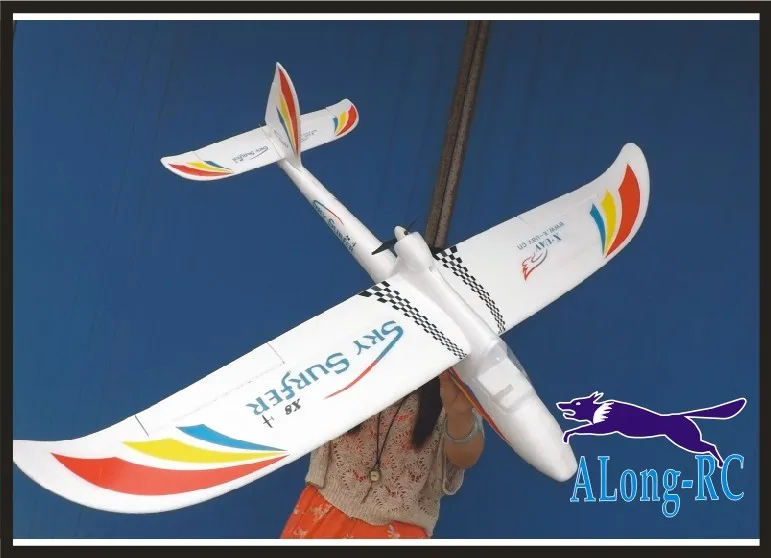 avião wingspan 1400mm céu surfista (kit conjunto ou pnp conjunto)